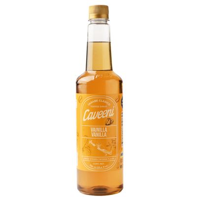 CAVEENI Vanilla Coffee Syrup 25.4 oz Bottle for Flavoring Lattes, Iced Coffee, and Desserts