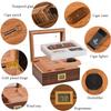 CIGAIOL Handcraft Cigar Kits with Cutter and Lighter, Luxurious Humidor Cigar Box Hold 30-50 Cigars 100% Cedar Wood Case with Digital Cigar Hygrometer/Travel humidor view 3