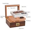 CIGAIOL Handcraft Cigar Kits with Cutter and Lighter, Luxurious Humidor Cigar Box Hold 30-50 Cigars 100% Cedar Wood Case with Digital Cigar Hygrometer/Travel humidor view 4