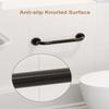 12 Inch Bronze Shower Grab Bar Oil Rubbed Black, Munzong Antique Brass Bathroom Grab Bar w/Anti-Slip Knurled Grip, Bathroom Balance Bar, Safety Handrail Support, Injury Elderly Senior Assist Handle view 4