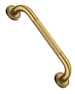 12 Inch Bronze Shower Grab Bar Gold, Munzong Antique Brass Bathroom Grab Bar w/Anti-Slip Knurled Grip, Bathroom Balance Bar, Safety Bath Handrail Support, Handicap Injury Elderly Senior Assist Handle