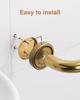 12 Inch Bronze Shower Grab Bar Gold, Munzong Antique Brass Bathroom Grab Bar w/Anti-Slip Knurled Grip, Bathroom Balance Bar, Safety Bath Handrail Support, Handicap Injury Elderly Senior Assist Handle view 3