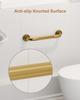 12 Inch Bronze Shower Grab Bar Gold, Munzong Antique Brass Bathroom Grab Bar w/Anti-Slip Knurled Grip, Bathroom Balance Bar, Safety Bath Handrail Support, Handicap Injury Elderly Senior Assist Handle view 4