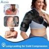 Atsuwell Shoulder Ice Pack Wrap Cold Compression, Reusable Gel Ice Shoulder Wrap, Cold Pack for Shoulder with Adjustable Strap, Flexible Arm Ice Packs for Shoulders, Black view 2