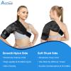 Atsuwell Shoulder Ice Pack Wrap Cold Compression, Reusable Gel Ice Shoulder Wrap, Cold Pack for Shoulder with Adjustable Strap, Flexible Arm Ice Packs for Shoulders, Black view 3