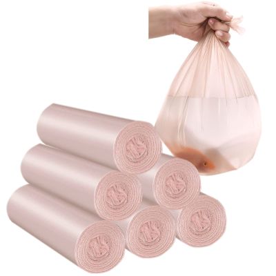 4 Gallon Bathroom Trash Bags,6 Rolls 120pcs Small Trash Garbage Bags, Disposable Trash Bags for Office, Bathroom Wastebasket Waste Bin (Rose Gold 120 Count)