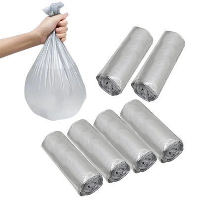 4 Gallon Bathroom Trash Bags,6 Rolls 120pcs Small Trash Garbage Bags, Disposable Trash Bags for Office, Bathroom Wastebasket Waste Bin (Silver 120 Count)