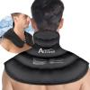 Atsuwell Neck Ice Pack Wrap, Reusable Gel Ice Pack Neck Shoulder, Cold Wrap for Upper Back Cold Compression, Flexible Necks Shoulder Gel Pad for Men Women, Black view 1