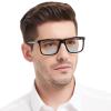 MARE AZZURO Oversized Bifocal Reading Glasses +2.25 Men Blue Light Blocking Readers 1.00 1.25 1.50 1.75 2.00 2.25 2.50 2.75 3.00 3.50 (Black, 2.25) view 1