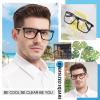 MARE AZZURO Oversized Bifocal Reading Glasses +2.25 Men Blue Light Blocking Readers 1.00 1.25 1.50 1.75 2.00 2.25 2.50 2.75 3.00 3.50 (Black, 2.25) view 2
