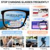 MARE AZZURO Oversized Bifocal Reading Glasses +2.25 Men Blue Light Blocking Readers 1.00 1.25 1.50 1.75 2.00 2.25 2.50 2.75 3.00 3.50 (Black, 2.25) view 3