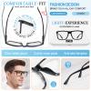MARE AZZURO Oversized Bifocal Reading Glasses +2.25 Men Blue Light Blocking Readers 1.00 1.25 1.50 1.75 2.00 2.25 2.50 2.75 3.00 3.50 (Black, 2.25) view 4
