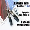 HEAVIER Weighted Pens for Hand Tremors, Parkinsons Patients, Arthritis Hand, Carpal Tunnel Syndrome & Low Grip Strength - Big Fat Pens to Help Elderly - Weighted Wide Grip Pens (2 Pen with 4 Refills) view 4