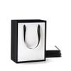 YACEYACE White and Black Gift Bags - 10Pcs Medium Size 8"x4.25"x10.5" Paper Bags With Ribbon Handles for Parties, Birthdays, Weddings view 1