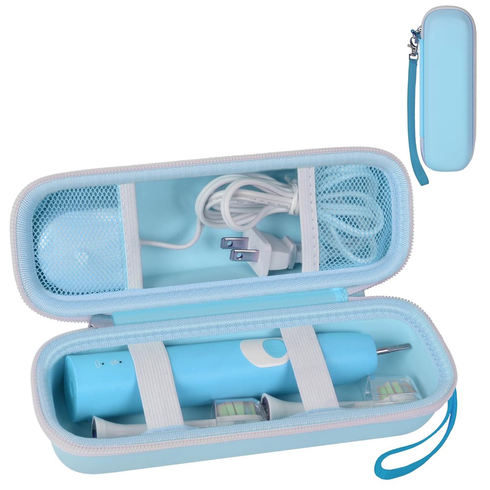 GWCASE Toothbrush Travel Case Compatible with Oral-B Pro 1000 2000 3000 3500 5000 7500/ for Philips Sonicare ProtectiveClean 4100 6100 5100 6500 7500 Rechargeable Electric Toothbrush (Box Only) -Blue