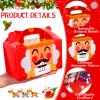 TaoBary 24 PCS Christmas Candy Boxes - Christmas Nutcracker Gifts Boxes with Handle Holiday Treat Paper Goodie Cookie for Xmas Birthday Winter Party Favors Supplies Presents(Fun,Orange) view 3