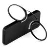 REAVEE Ultra Thin Armless Reading Glasses for Men Women, No Temple Pinch Nose Clip on Readers Small Pocket with Mini Portable Case, Black +3.0 view 1
