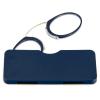 REAVEE Ultra Thin Armless Reading Glasses for Men Women, No Temple Pinch Nose Clip on Readers Small Pocket with Mini Portable Case, Blue +3.0 view 2