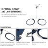 REAVEE Ultra Thin Armless Reading Glasses for Men Women, No Temple Pinch Nose Clip on Readers Small Pocket with Mini Portable Case, Blue +3.0 view 4