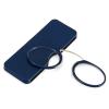 REAVEE Ultra Thin Armless Reading Glasses for Men Women, No Temple Pinch Nose Clip on Readers Small Pocket with Mini Portable Case, Blue +3.5 view 3