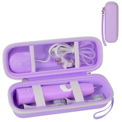 Toothbrush Travel Case Compatible with Oral-B Pro 1000 2000 3000 3500 5000 7500/ for Philips Sonicare ProtectiveClean 4100 6100 5100 6500 7500 Rechargeable Electric Toothbrush (Box Only) -Purple