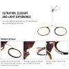 REAVEE Ultra Thin Armless Reading Glasses for Men Women, No Temple Pinch Nose Clip on Readers Small Pocket with Mini Portable Case, Tortoise +1.5 view 3