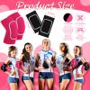 2 Pair Elbow Pads Volleyball Sport Breathable Protective Support Gel Pad Arm Compression Sleeves for Teen Girls Boys Basketball Football Skating(Black, Rose Red) view 2