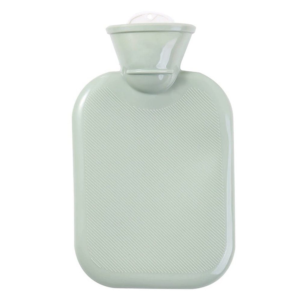 1 Liters Rubber Hot Water Bottle Portable, Bed Warm Waist Warm Back Hot Water BottleGreat for Men + Women Pain Relief,for Back, Neck, Legs (Color : Green)
