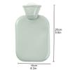 1 Liters Rubber Hot Water Bottle Portable, Bed Warm Waist Warm Back Hot Water BottleGreat for Men + Women Pain Relief,for Back, Neck, Legs (Color : Green) view 2