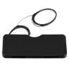 REAVEE Ultra Thin Armless Reading Glasses for Men Women, No Temple Pinch Nose Clip on Readers Small Pocket with Mini Portable Case, Black +2.5 view 2