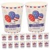 Yardwe 48pcs July Party Paper Cups Independence Day Cups American Flag Design for Festivals Outdoor Events and Home Gatherings Convenient and Practical Party Supply Random Style view 1