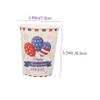 Yardwe 48pcs July Party Paper Cups Independence Day Cups American Flag Design for Festivals Outdoor Events and Home Gatherings Convenient and Practical Party Supply Random Style view 2