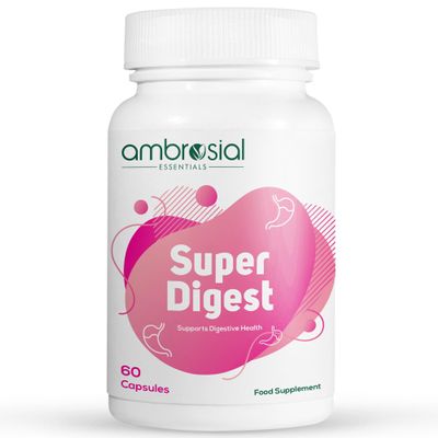 AMBROSIAL Super Digest Digestive Enzymes Supplement Pack of 1-60 Capsules