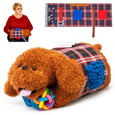 ODOXIA Fidget Muff and Blanket for Elderly | Fidget Blanket for Dementia | Dementia Products for Elderly | Gift and Activities for Seniors with Alzheimers | Sensory Toys