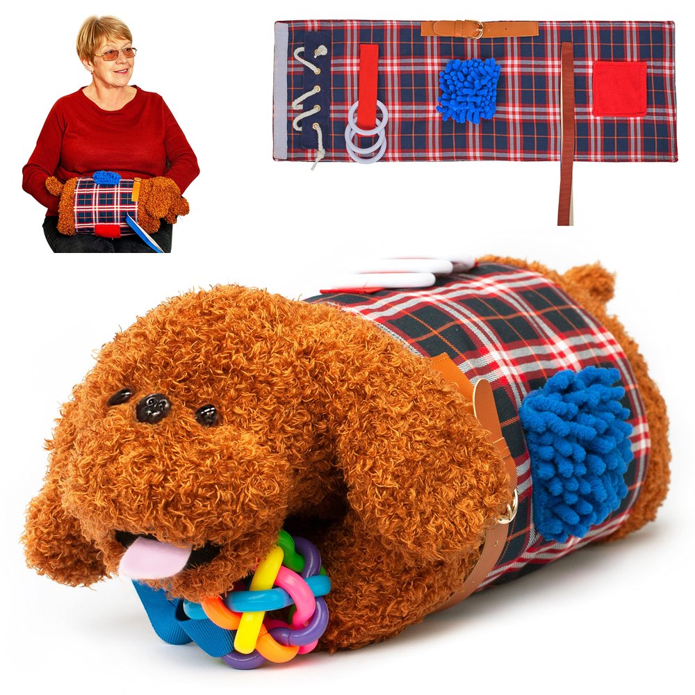 ODOXIA Fidget Muff and Blanket for Elderly | Fidget Blanket for Dementia | Dementia Products for Elderly | Gift and Activities for Seniors with Alzheimers | Sensory Toys