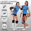 2 Pair Elbow Pads Volleyball Sport Breathable Protective Support Gel Pad Arm Compression Sleeves for Teen Girls Boys Basketball Football Skating(Black, Gray) view 4