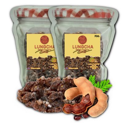 LUNGCHA Super Spicy & Sour with Sugar Mixed Flavor, Seedless Real THAI DRIED TAMARIND Variety Flavors Mixed 3.5 Oz. (100 g.) x 2 pack (Super Spicy & Sour)