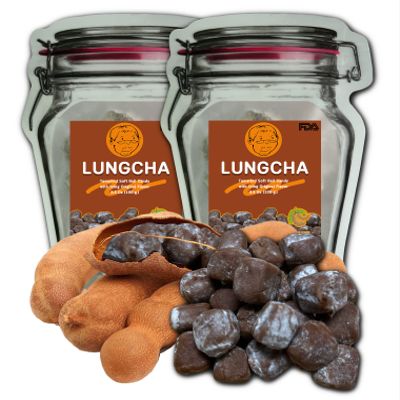 LUNGCHA Spicy Sweet & Sour Tamarind Candy, Seedless Real THAI DRIED TAMARIND Variety Flavors Mixed 3.5 Oz. (100 g.) x 2 pack (Spicy Candy)
