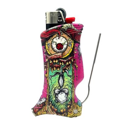 Toker Poker - Bic Lighter Case Multi Tool, Alice Collection - All Inclusive Tool for Camping and Other (Clock Maw)