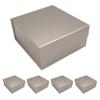 CECOBOX - Gift Boxes with Lids for Presents 10"x10"x4.5" - Matte, Collapsible Magnetic Closure Gift Box - Groomsmen & Bridesmaid Proposal Boxes, Wedding, PR, Birthdays, Holidays (Silver) view 1