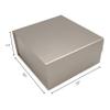 CECOBOX - Gift Boxes with Lids for Presents 10"x10"x4.5" - Matte, Collapsible Magnetic Closure Gift Box - Groomsmen & Bridesmaid Proposal Boxes, Wedding, PR, Birthdays, Holidays (Silver) view 2