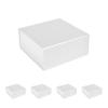 CECOBOX - Gift Boxes with Lids for Presents 6"x6"x2.75" - Matte, Collapsible Magnetic Closure Gift Box - Groomsmen & Bridesmaid Proposal Boxes, Wedding, PR, Birthdays, Holidays (White) view 1