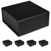 CECOBOX - Gift Boxes with Lids for Presents 10"x10"x4.5" - Matte, Collapsible Magnetic Closure Gift Box - Groomsmen & Bridesmaid Proposal Boxes, Wedding, PR, Birthdays, Holidays (Black) view 1