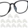 AUEAR, 12 Pairs Clear Silicone Eyeglass Nose Pads Glasses Grips Anti-Slip Soft Protector for Eyeglasses Sunglasses Thin Pad view 1