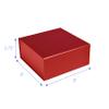 CECOBOX - Valentine Gift Boxes with Lids for Presents 6"x6"x2.75" - Matte, Collapsible Magnetic Closure Gift Box - Groomsmen & Bridesmaid Proposal Boxes, Wedding, PR, Birthdays, Holidays (Red) view 3