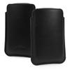 BoxWave Case Compatible with Energizer Energy E10 - Genuine Leather Pouch, Slim Real Leather Luxury Lightweight Pocket - Nero Black view 2