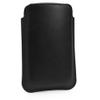 BoxWave Case Compatible with Energizer Energy E10 - Genuine Leather Pouch, Slim Real Leather Luxury Lightweight Pocket - Nero Black view 3