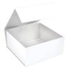 CECOBOX - Gift Boxes with Lids for Presents 10"x10"x4.5" - Matte, Collapsible Magnetic Closure Gift Box - Groomsmen & Bridesmaid Proposal Boxes, Wedding, PR, Birthdays, Holidays (White) view 2