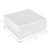 CECOBOX - Gift Boxes with Lids for Presents 10"x10"x4.5" - Matte, Collapsible Magnetic Closure Gift Box - Groomsmen & Bridesmaid Proposal Boxes, Wedding, PR, Birthdays, Holidays (White) view 3