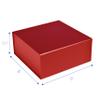 CECOBOX - Valentine Gift Boxes with Lids for Presents 8"x8"x3.1" - Matte, Collapsible Magnetic Closure Gift Box - Groomsmen & Bridesmaid Proposal Boxes, Wedding, PR, Birthdays, Holidays (Red) view 2